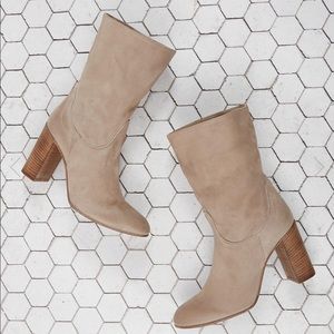 Free People Dakota Heeled Suede Midi Boot NWOT